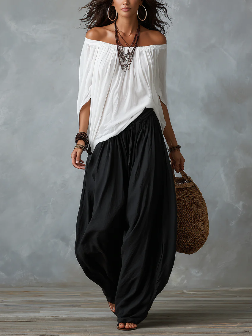 Tiziana | Conjunto boho con pantalón globo