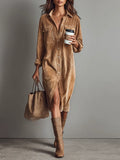 Rosaria – Vestido Midi Amplio con Dobles Bolsillos