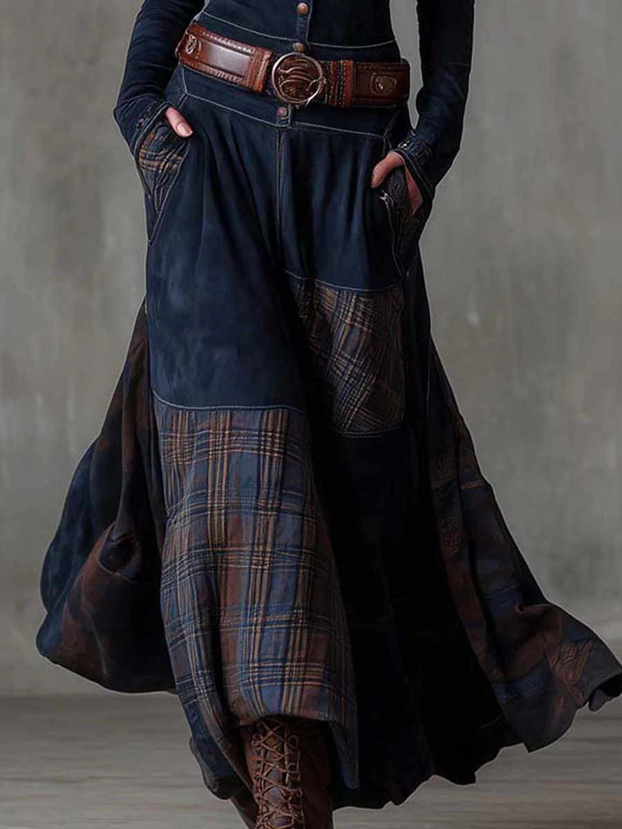 Livia – Maxi Vestido de Ante con Cinturón