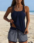 Tankini sencillo a rayas boxer