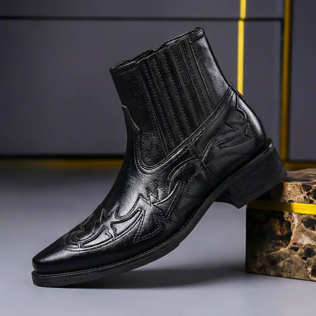 Odéon | Botines western con sobrepespuntes