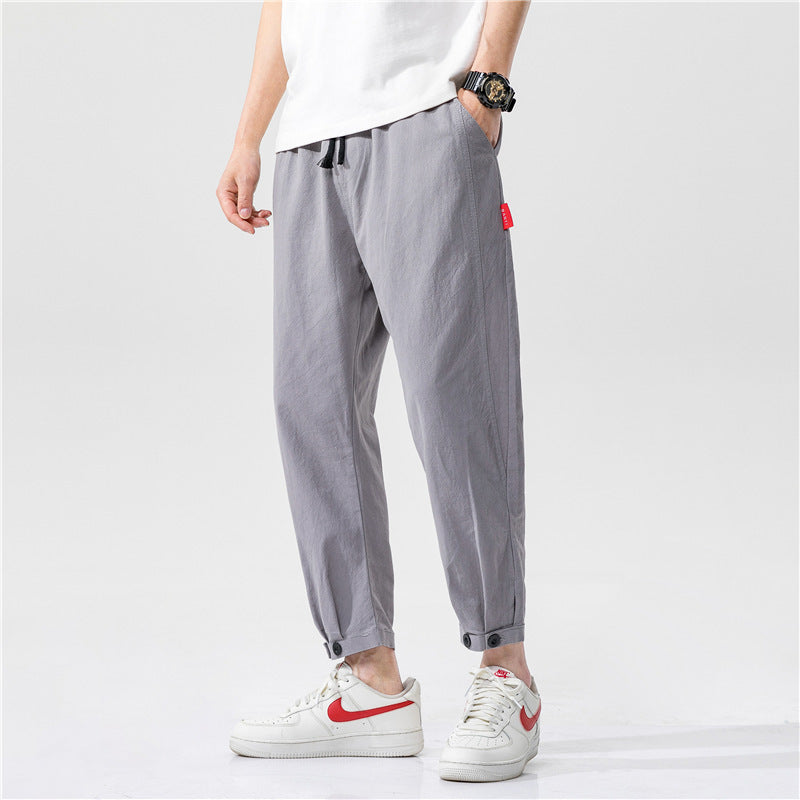 Theo - Pantalones Ajustados de Algodón
