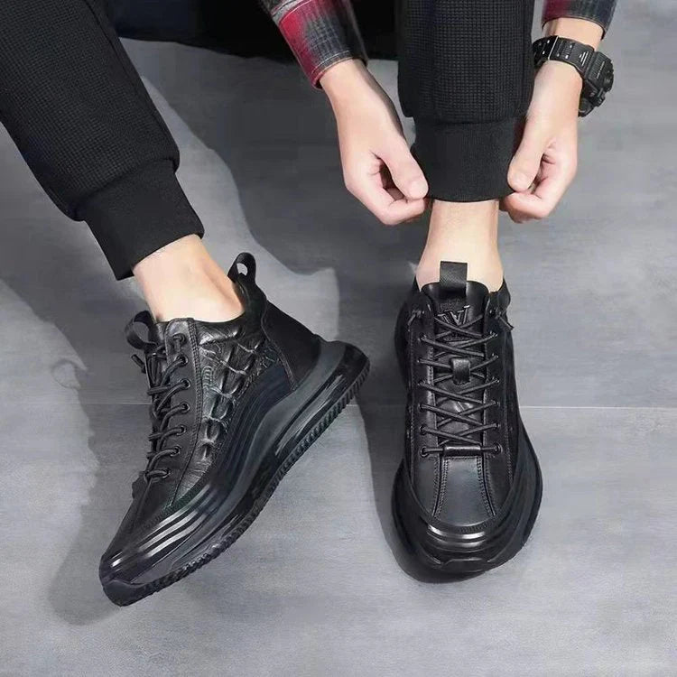 Zapatos casuales para hombre de cuero de vaca con cojín de aire