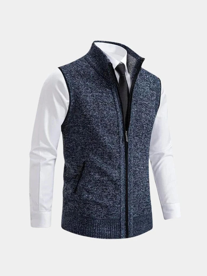 Chaleco elegante con cremallera completa - Viretti
