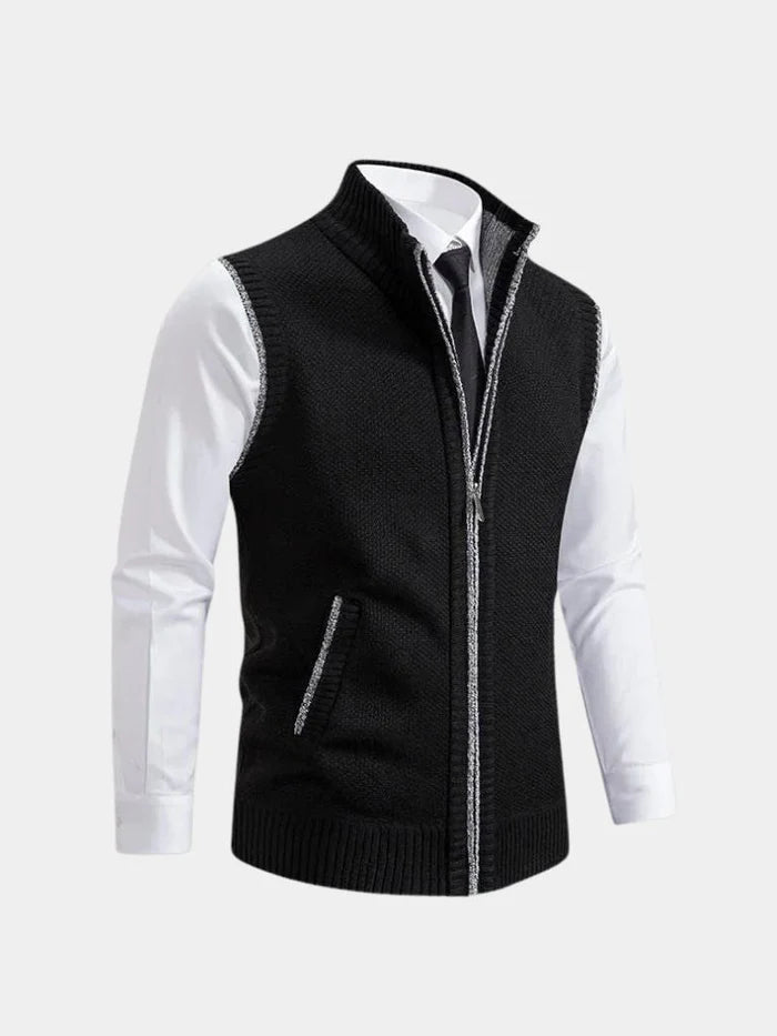 Chaleco elegante con cremallera completa - Viretti