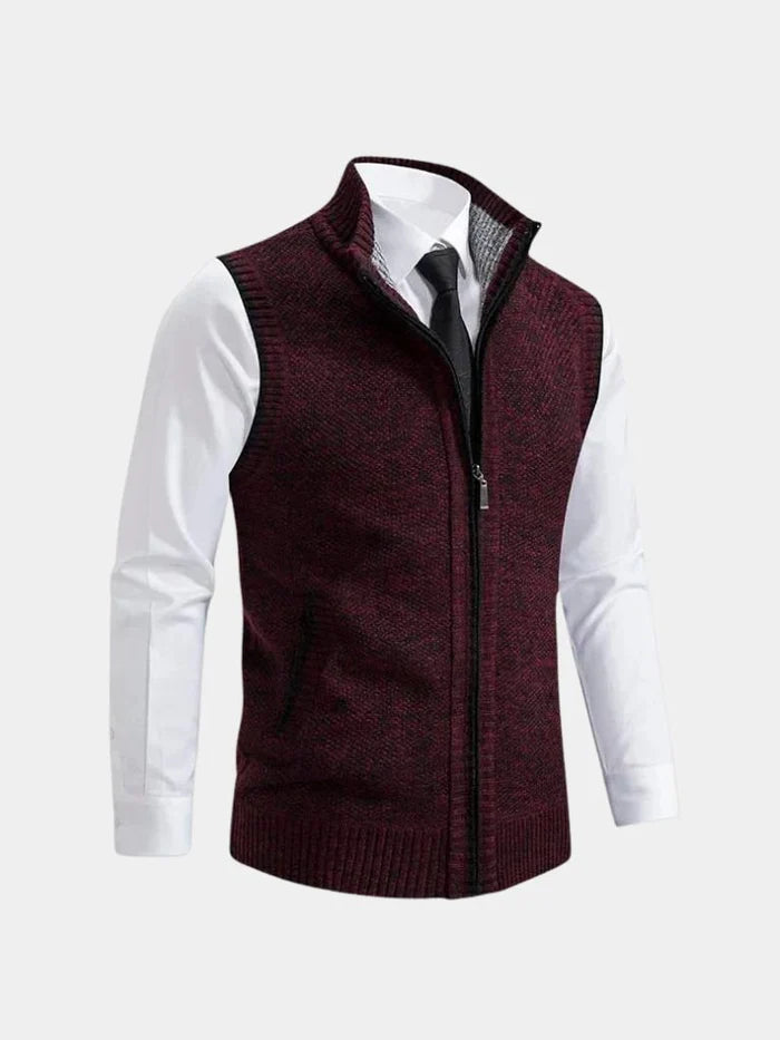 Chaleco elegante con cremallera completa - Viretti
