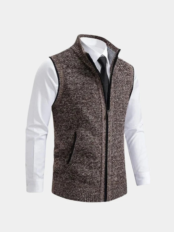 Chaleco elegante con cremallera completa - Viretti