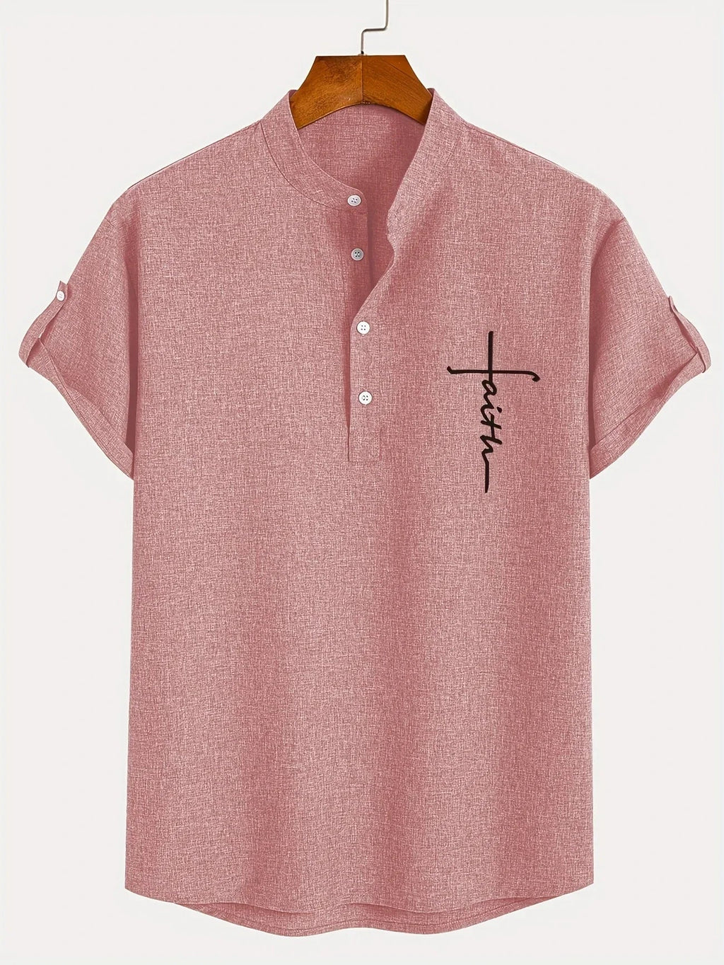 Leblanc™ | Camisa elegante de manga corta y cuello alto