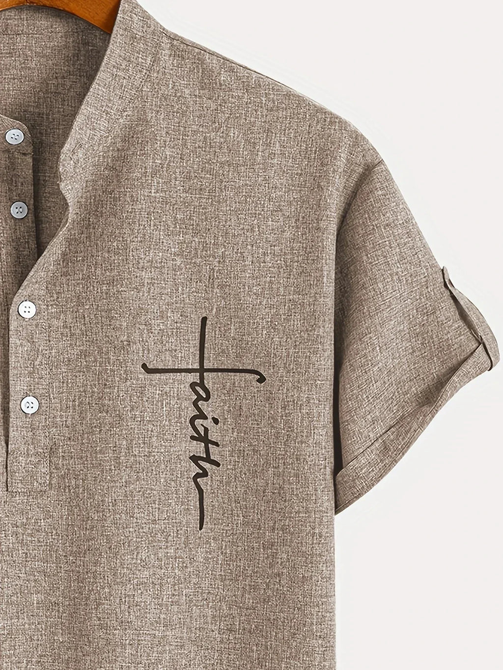 Leblanc™ | Camisa elegante de manga corta y cuello alto