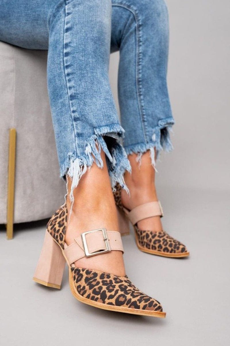 Ilana™ | Tacones de bloque con estampado de leopardo audaz para un efecto wow