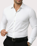 Camisa azul elastizada
