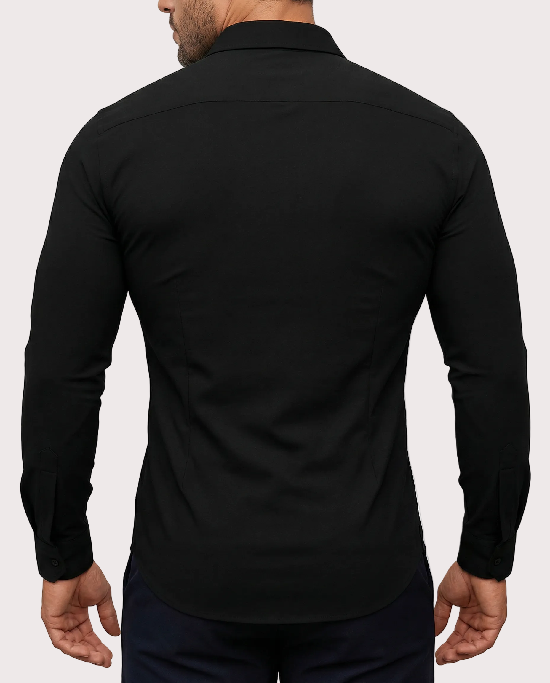 Camisa azul elastizada
