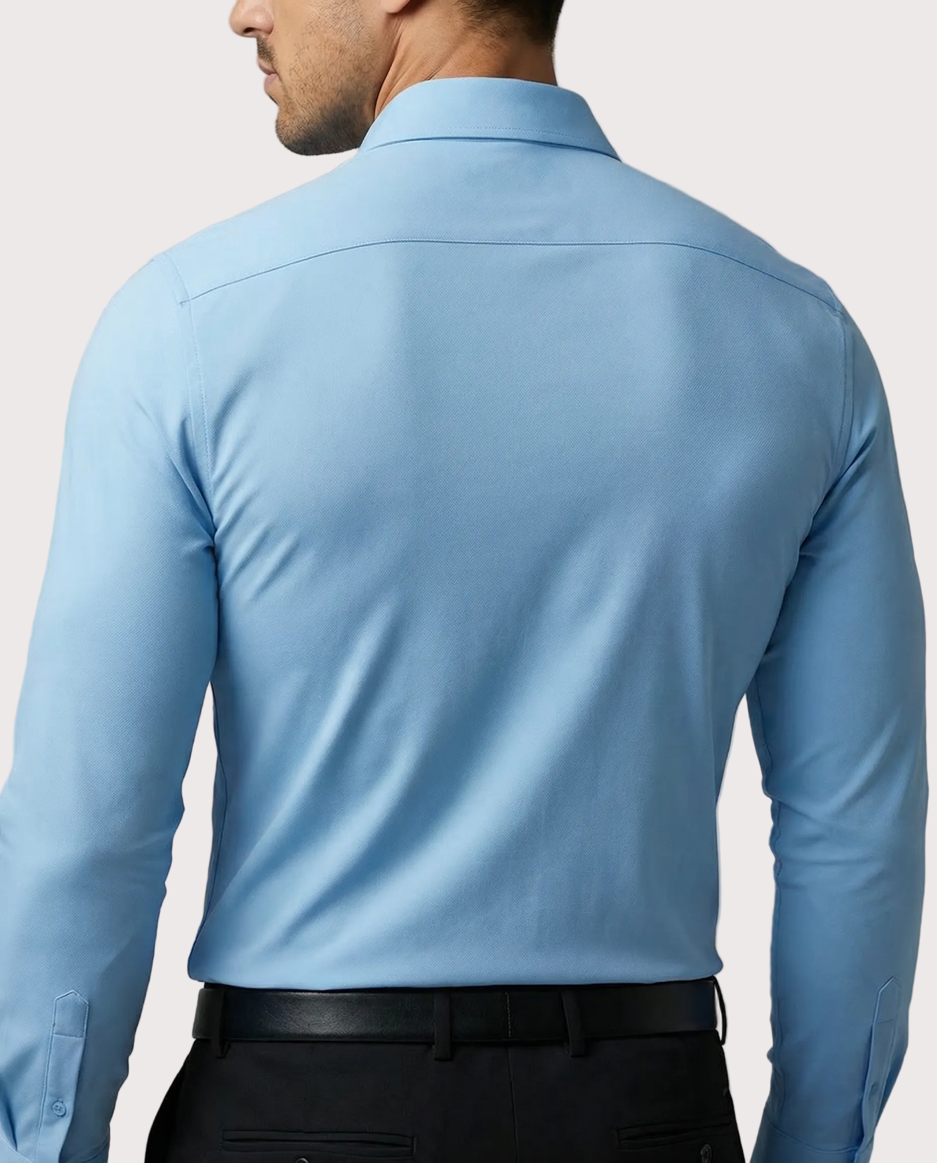 Camisa azul elastizada
