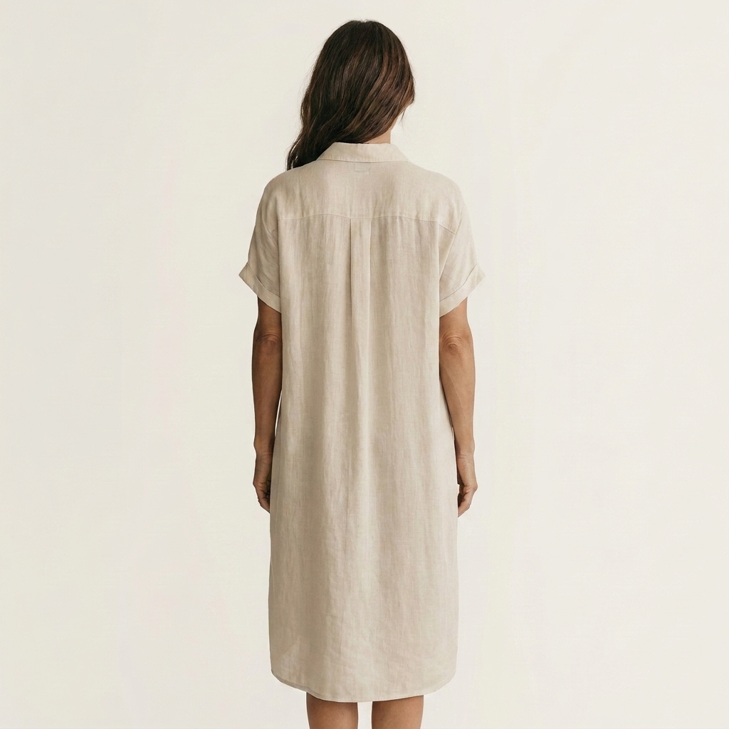 Nidalie | Vestido camisero midi con puños vueltos