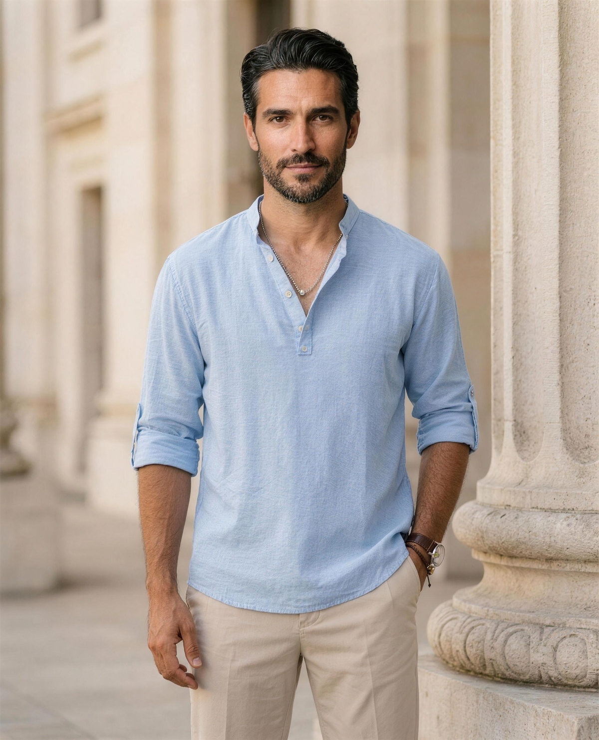 Laurent Monaco camisa cuello mandarin Mita Barcelona