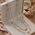 Mercedes - Collar Dorado Elegante con Perlas