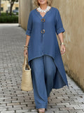 Conjunto Denim Tesy: estilo denim moderno y de tendencia