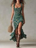 Zara | Vestido Maxi Boho Retro