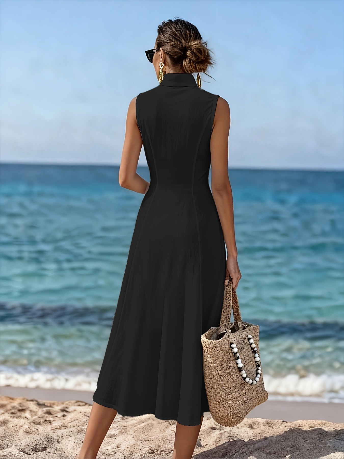 Naira | Vestido largo sin mangas con escote en V