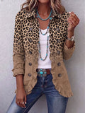 Tawny™ | Chaqueta vintage con volantes y leopardo degradado