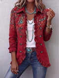Fayrene™ | Chaqueta bohemia con volantes y estampado paisley