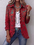 Serafina | Chaqueta Estampado Cachemir con Volantes