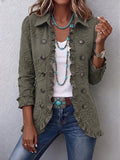 Kamberly™ | Chaqueta utility boho-chic con bordado floral y ribete de volantes