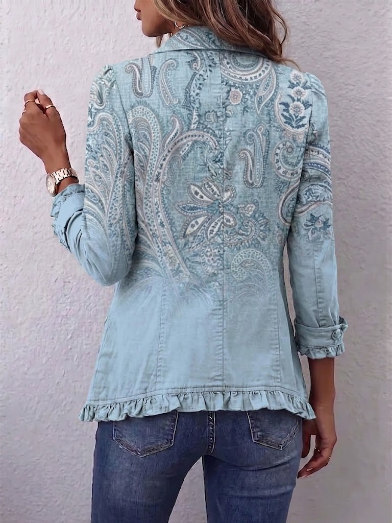 Estrella™ | Chaqueta con volantes y estampado paisley vintage