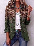 Nunzia | Blazer Leopardo Verde con Volante