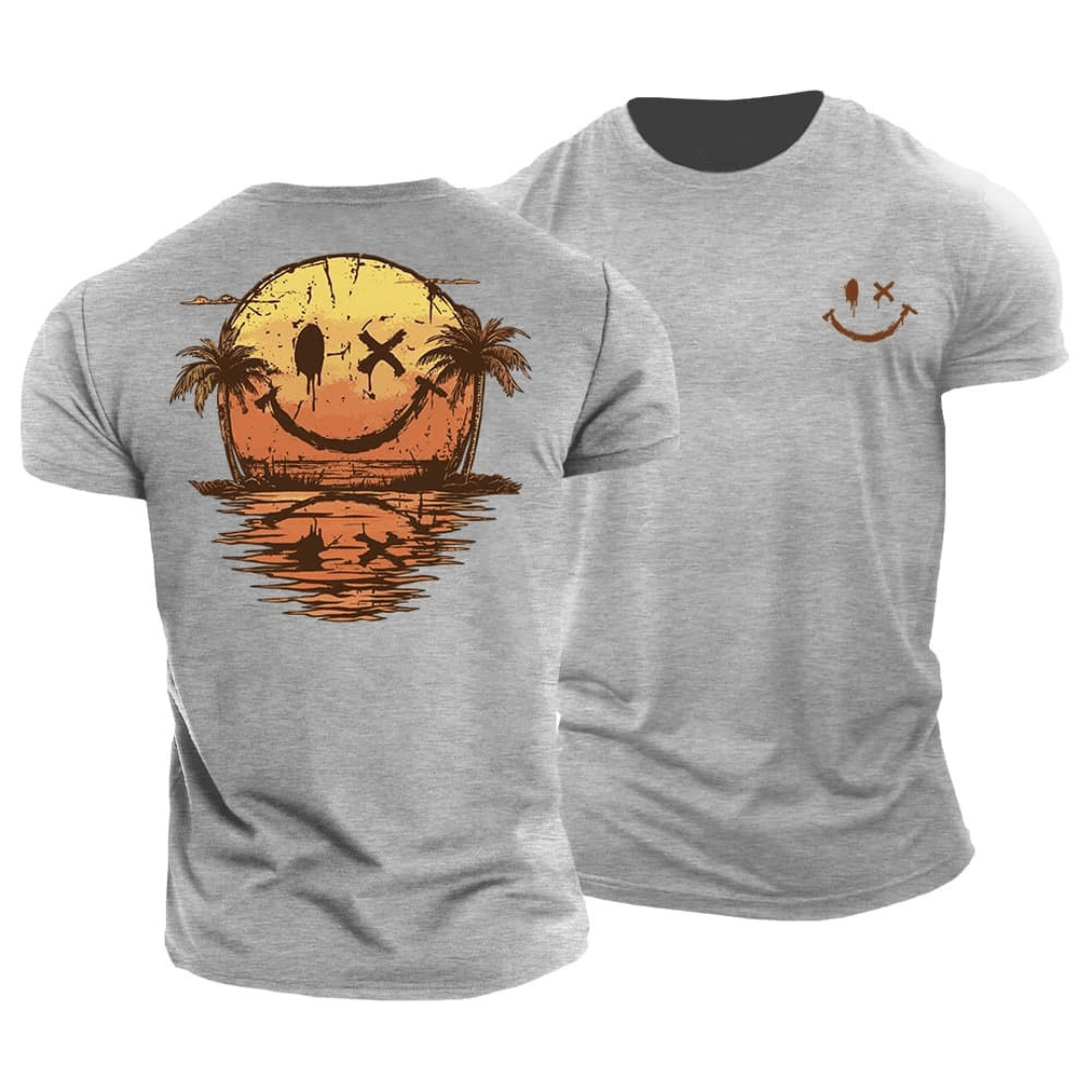 Camiseta de verano con cara sonriente del mar