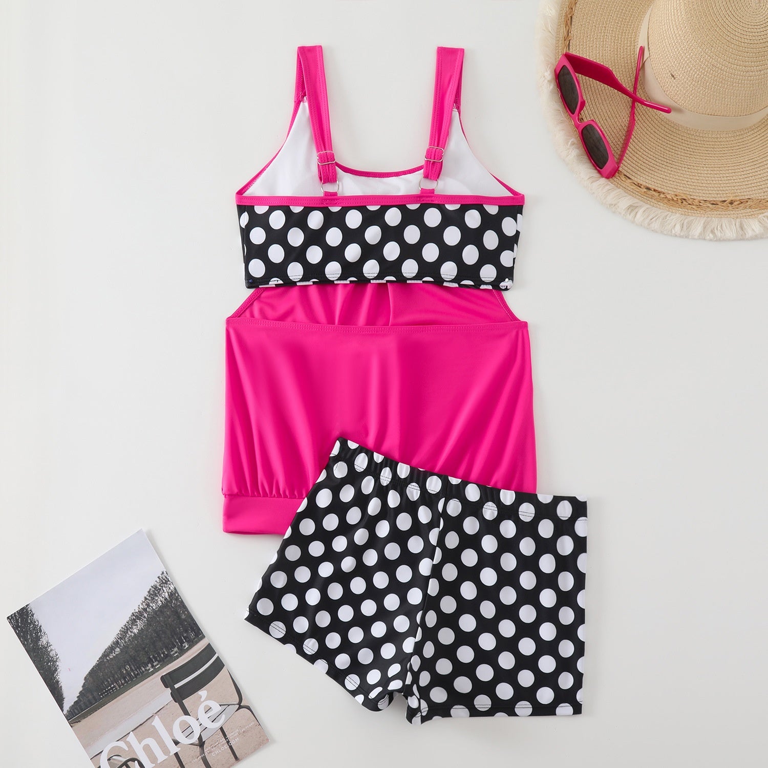🏖️ Verano caliente – 50% de descuento 👙 Conjunto de bikini de dos piezas para mujer con lunares