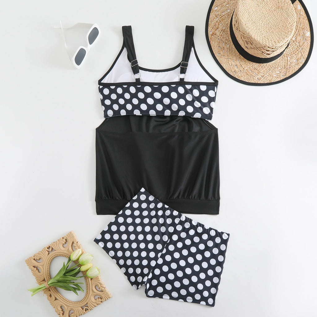 🏖️ Verano caliente – 50% de descuento 👙 Conjunto de bikini de dos piezas para mujer con lunares
