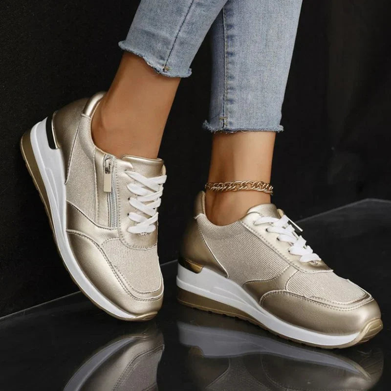 Nuevas zapatillas ortopédicas con cordones y cierre lateral para mujeres
