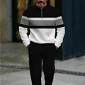 👕 ¡50% de descuento! 🔥 Conjunto para hombre con estampado gráfico – suéter y pantalón – estilo street casual, tela cómoda y combinación perfecta 👖