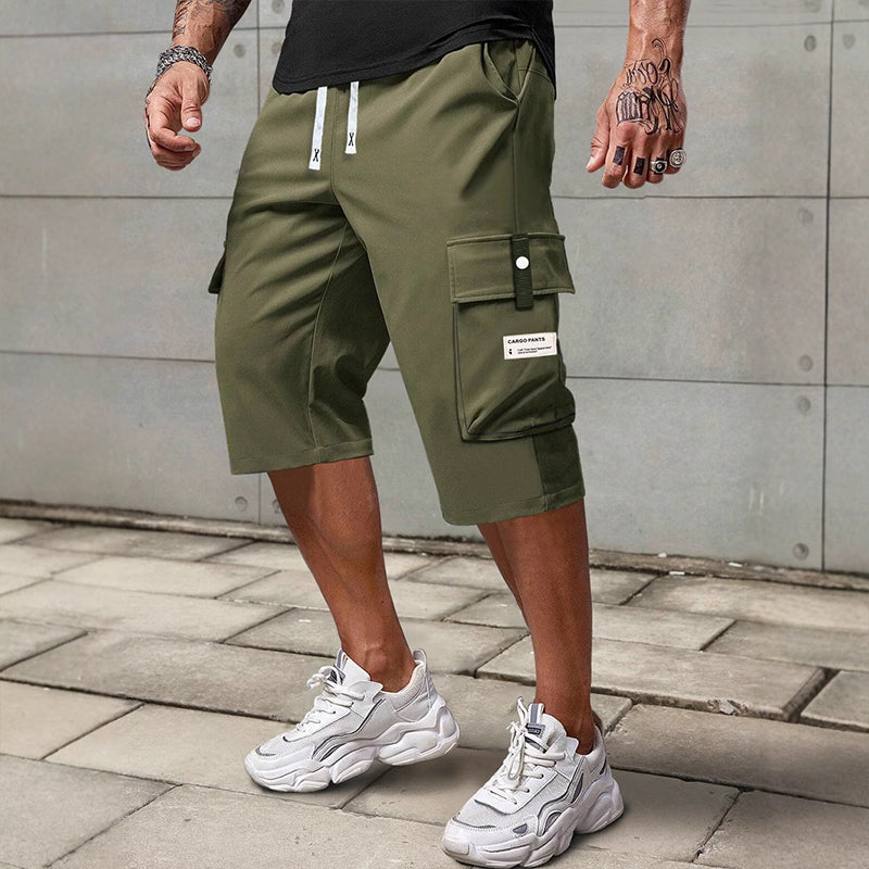 ⏳¡Último día de oferta! 50% de descuento 📢 Pantalones cargo Capri casual con cordón para hombre