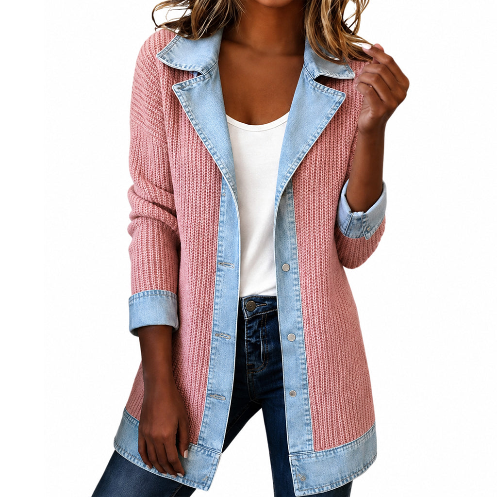Lea | Chaqueta Vaquera con Punto Canalé